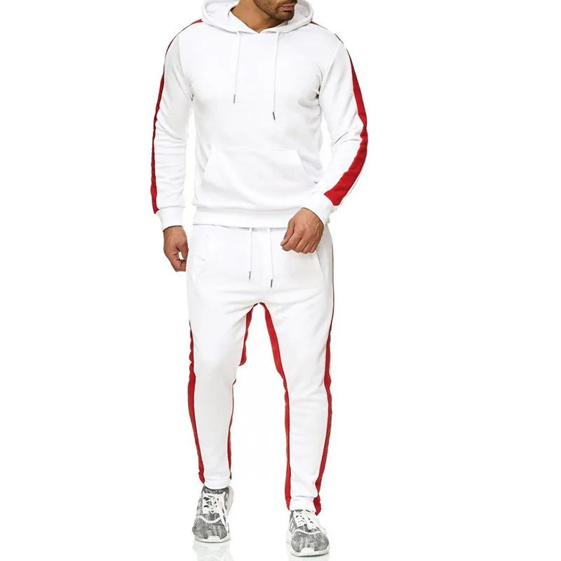 Men's Fashion Long Sleeve Tracksuits Sets Men Winter Casual Hooded Sportswear Set Male Hoodies Pants Sweatshirt Sports Suit 201118