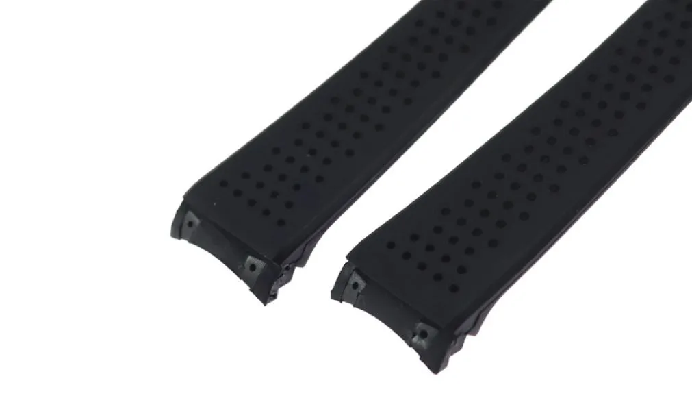 Mode ny stil klocktillbehör panerai naturgummi band adapter thai tag heter calella silikon svart rem 22mm287t