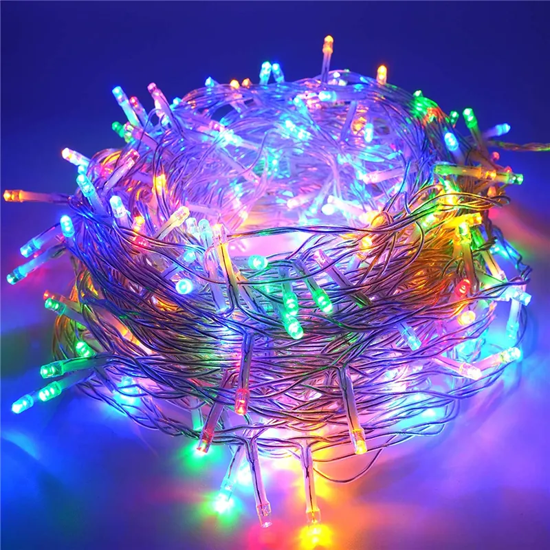 Outdoor string lights 20m 200LED decorative indoor lights with 8flash modes 220V fairy light for Christmas garden party wedding Y24417762