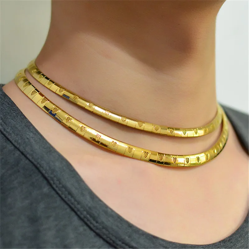 Fashion Women Stainless Steel Chain Choker Necklace Heart Shape Collar For Snake Chain with Bangle Girl Gift Jewelry Width8MM CY13311u
