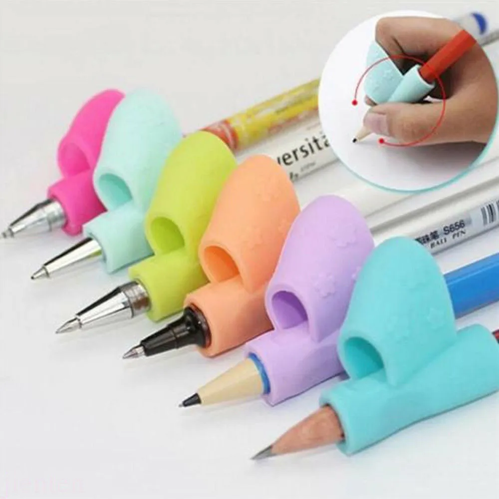 Kid Soft Fish Pencil Holder Grip Posture Pen Writing Aid Corrector Device Multi Colors7737948