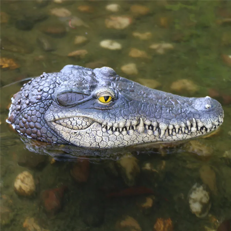 Cabeça flutuante de simulação de água, chamariz de água para jardim, lago, arte, decoração para controle de ganso t200117202a