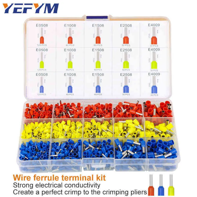 Buisvormige Terminal Krimptang HSC8 6-4 6-6 16-6max 0 08-16mmwire mini Beentje crimper gereedschap YEFYM Huishoudelijke elektrische kit 2201211W