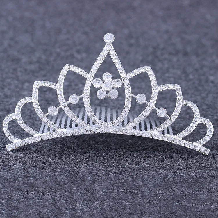 Diamond Heart Crown Chearddress Crystal Bride Tiara Comb Wedding Birthday Birthday Party Fashion Jewelry Will and Sandy