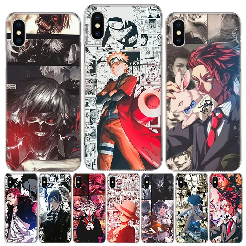 Anime Manga Cartoon Japońska obudowa telefoniczna na iPhone 2020 11Pro XS Max 8 7 6 6s Plus x 5 5s SE XR Coque COQUE2095315