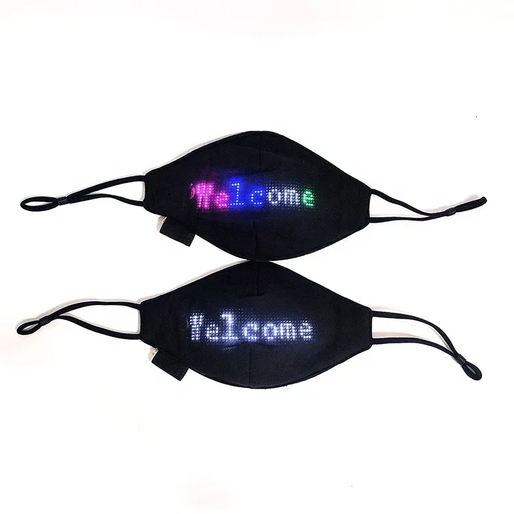 Music Party Christmas Halloween Light Up App Controlled LED Programmable Message Display Mask ACC23876072