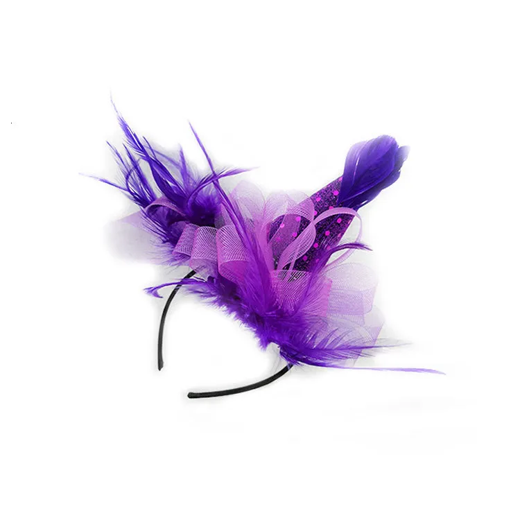 Purple Spider Witch Child Halloween Dzieci Pokaż ręcznie roboty opaskę na głowę DPZX7964106