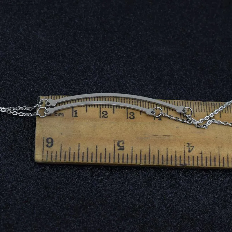 Kedjor 316L rostfritt stål t bokstäver form hänge halsband kedja för kvinnor bleknar aldrig smycken13051