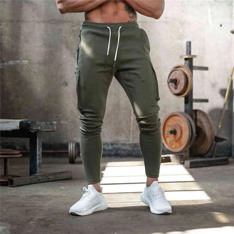 Uomini joggers pantaloni casual pantaloni fitness uomini sportswear tuta sportswear bottoms skinny sweatspants mael jogger cargo bodybuilding pantaloni H1223