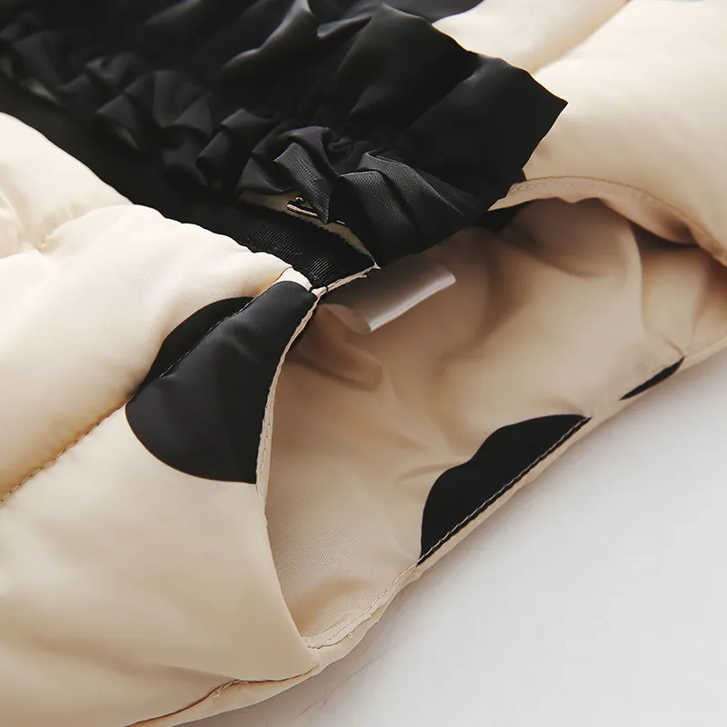 女の子のコートの冬の暖かい子供の服のファッション子供の肥厚の長いアウター子供の赤ちゃんの女の子Polka dot waddedのジャケット201102