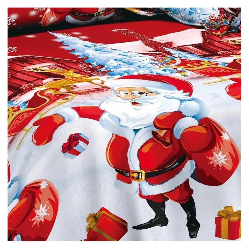 Julhemtextil bomullsängar högkvalitet 4 st sängkläder set färg röd c10182505126