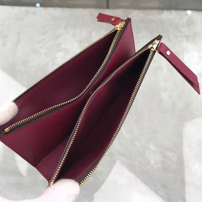 Classic Double zipper long wallets bags for women card holders for ladies real leather pvc shoulder bag wallet for woman 21 5x10cm268Q