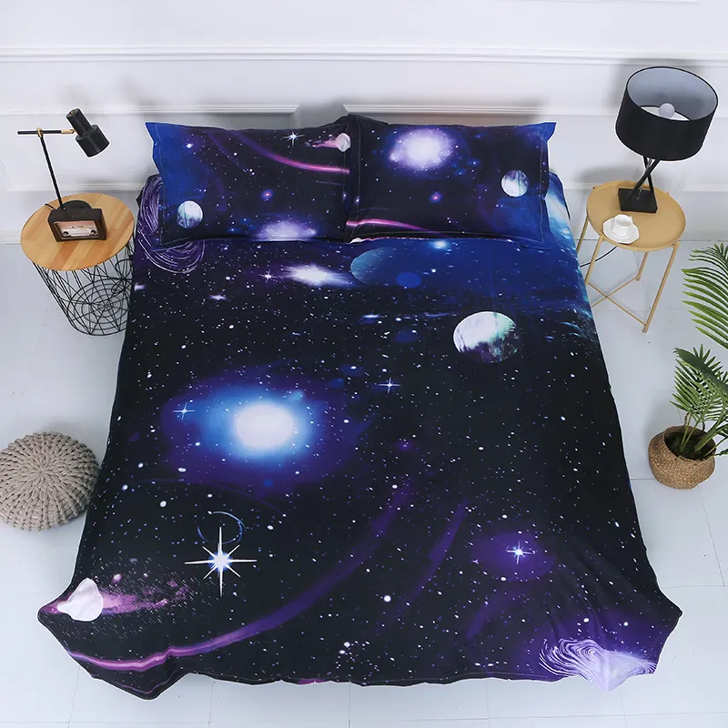 5Styles Galaxy Ciel Étoilé Licorne 3D Ensembles de Literie Imprimé Housse de Couette Ensemble Reine Roi Twin Taille 201119