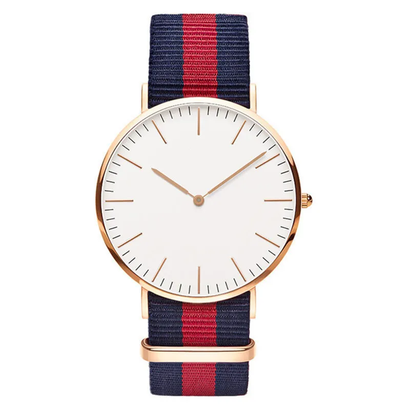 Classic Fashion Watch Striped Nylon Strap wrist watch Top Quartz Ladies wristwatchs Couple Pair Watch Lightweight wrist watchs Lar6193940