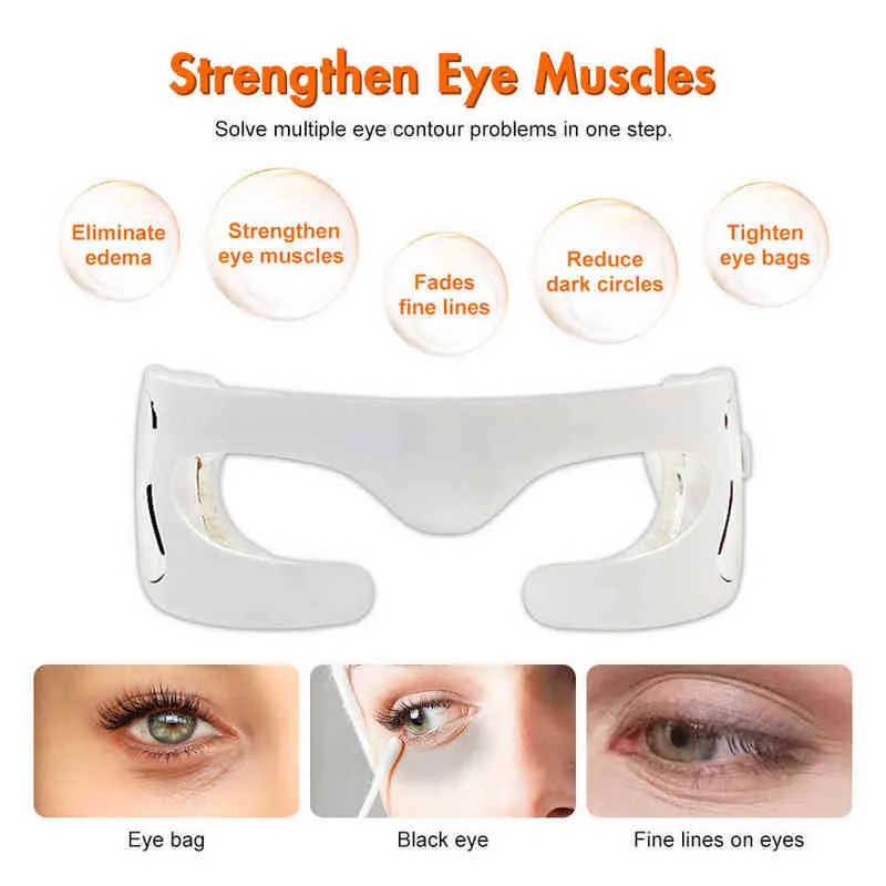 3D светодиодная светотерапия глаз маски массагер отопление спа -вибрация для лицевой пакетики с морщин