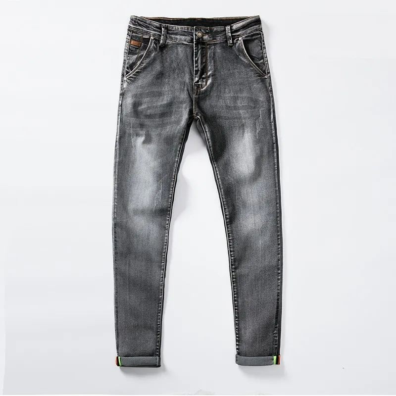 Casual Männer Hosen Baumwolle Slim Straight Jeans Mode Business Design Bunte Herren Business Jeans 6 Farben 201128