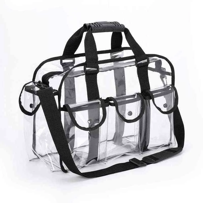 Nxy Cosmetic Bags Duidelijk Reizen Make Up Tas Schouderriem Verstelbare Voor Vrouwen Mannen Strand 220302