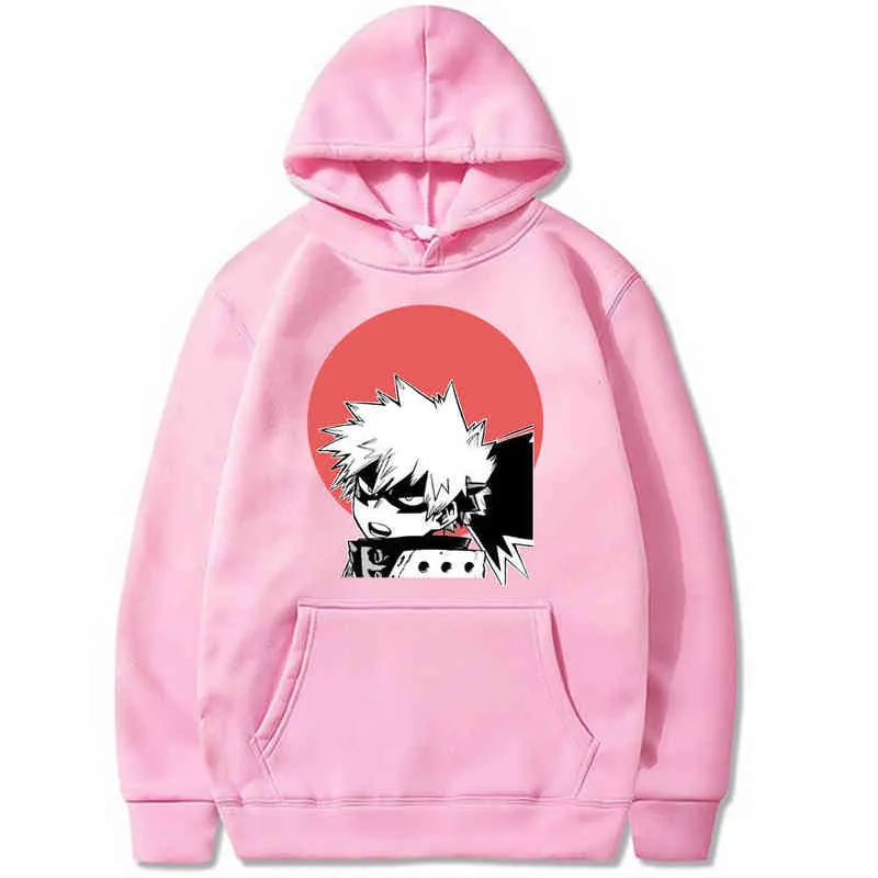 Harajuku My Hero Academia Bakugou Katsuki anime Hoodie Men/Women casual Hoodies sweatshirt Pullover Streetwear Clothes H1227