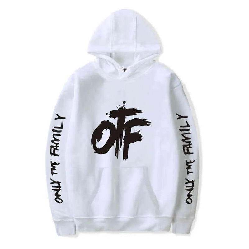 오직 가족 OTF 후드 만 Durk Print Streetwear 남성 여성 대형 스웨터 셔츠 까마귀 힙합 트랙스 풀오버 옷