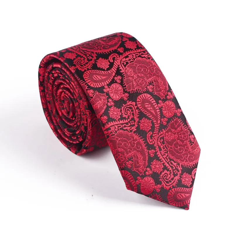 Krawatten Sitonjwly 6 cm Paisley Klassische formelle Krawatte für Herren Hochzeit Polyester Schwarz Business Geschenke Krawatte Benutzerdefiniertes Logo232R