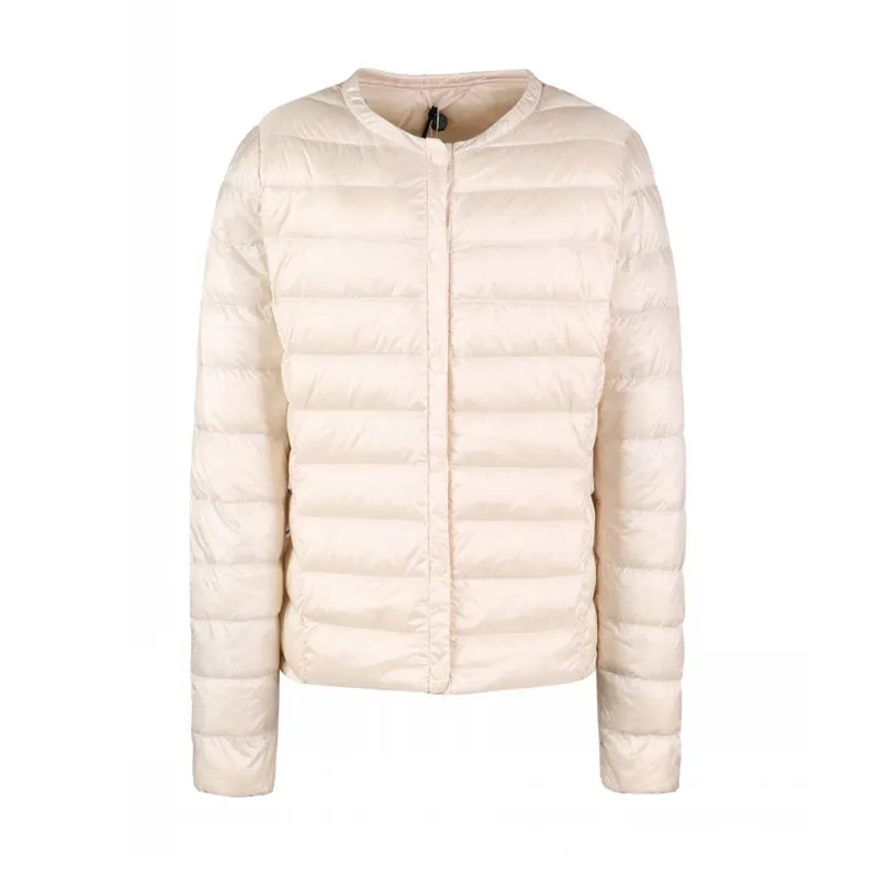 Femmes hiver Ultra léger blanc canard vers le bas veste courte manteau mince simple boutonnage manteaux femme grande taille 3xl chaud Parka 210430