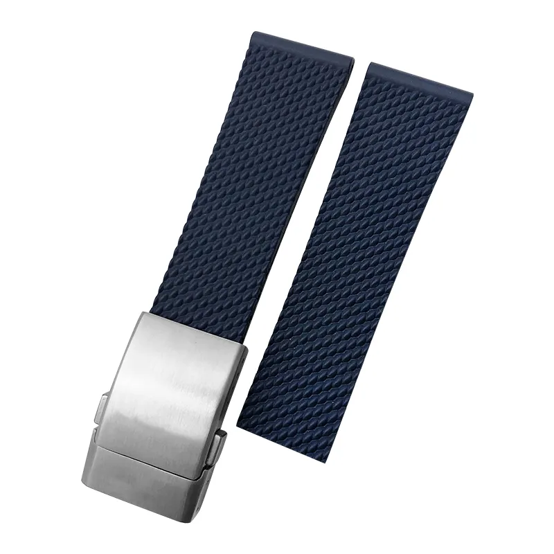 Bracelet de montre en caoutchouc de Silicone tressé, 22mm 24mm, adapté à Breitling Avenger Superocean Heritage, noir et bleu, bracelet de montre to275D