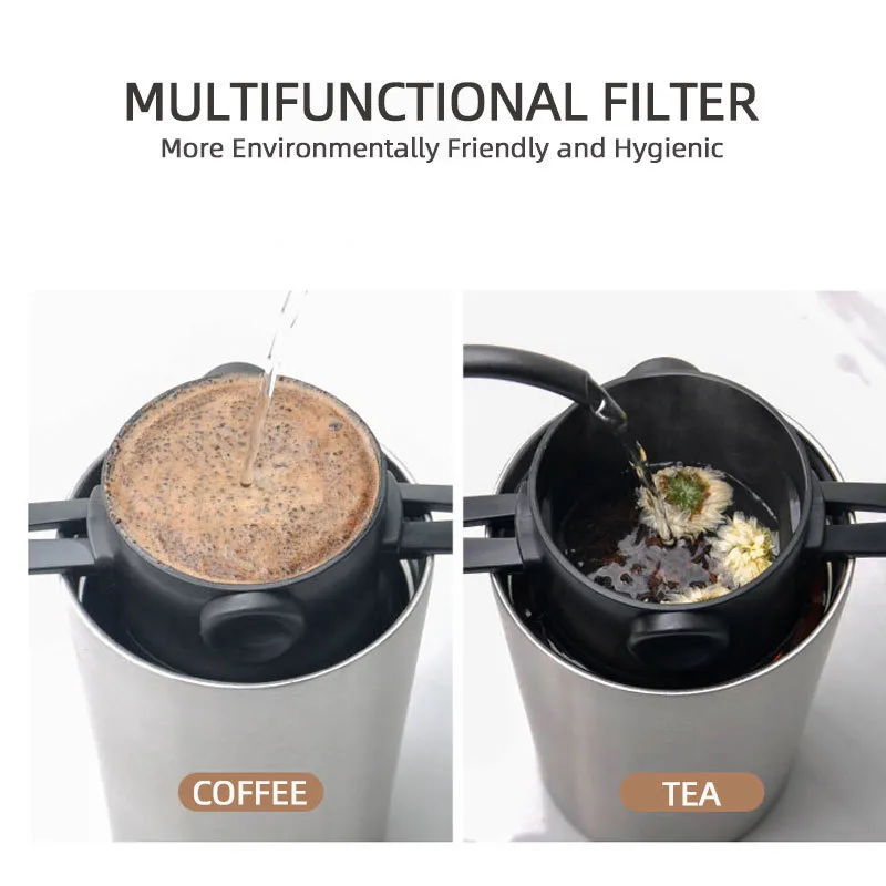 Caneca de viagem do filtro de café reutilizável Caneca feita à mão do copo de chá do gotejador de chá 220309