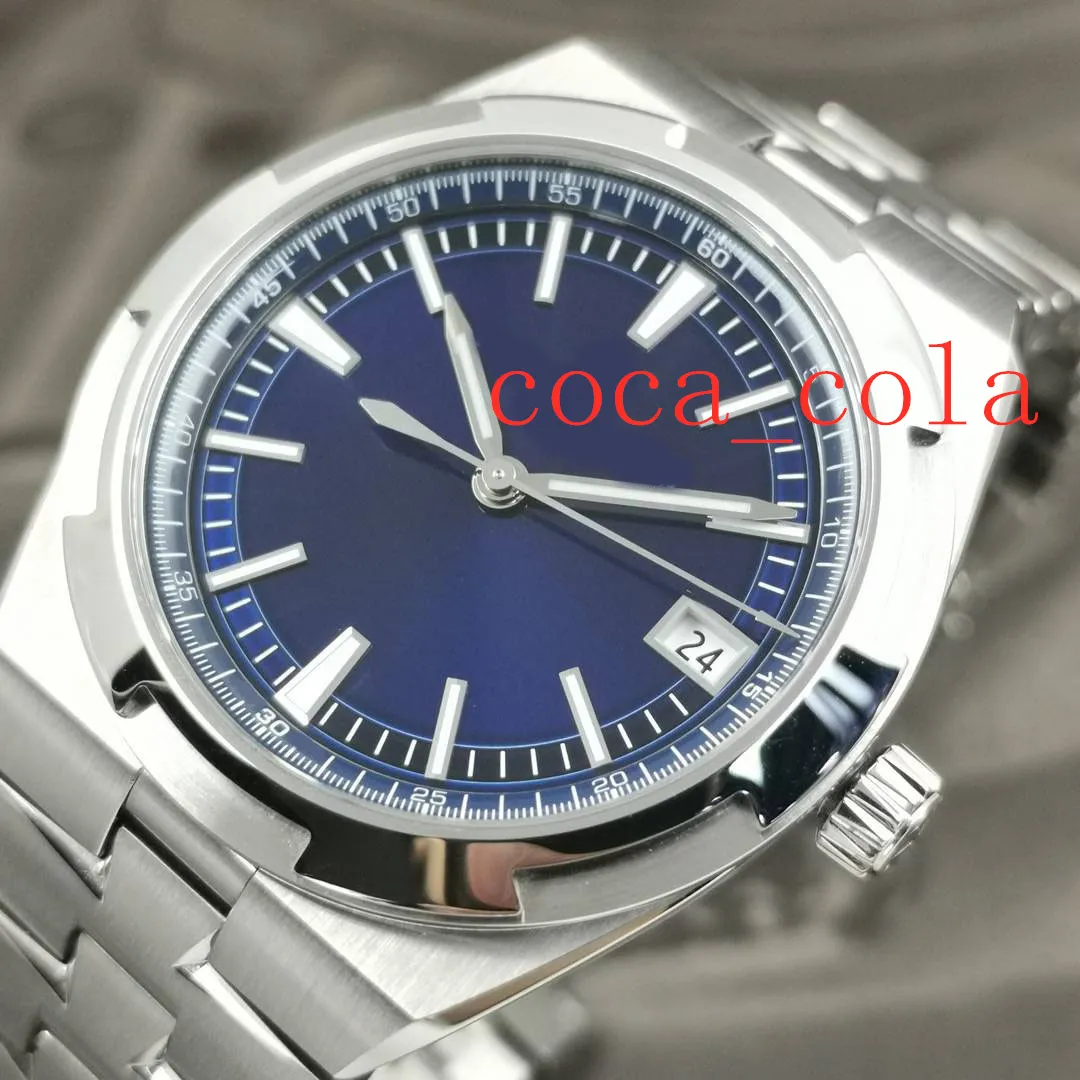 Reloj impermeable especialmente hecho Relojes de pulsera de moda más vendidos Hombres 41MM 4500V Esfera azul Mecánico Transparente Automático Zafiro2678