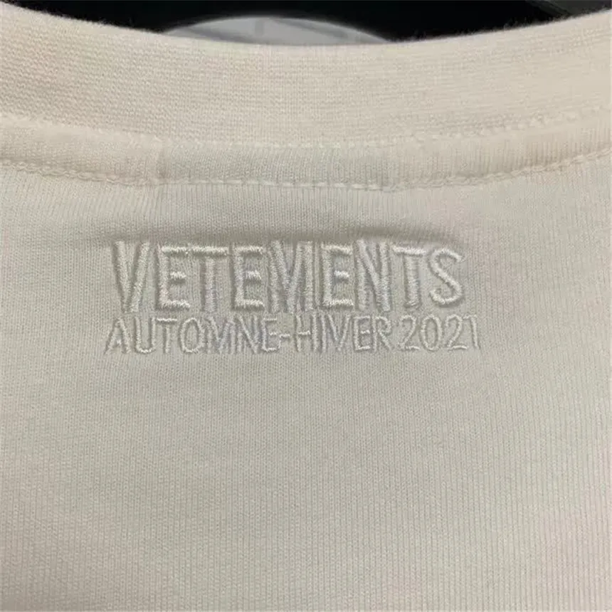 VETEMENTS NO SOCIAL MEDIA T-shirt 2021 Masculino Feminino antissocial VETEMENTS T-shirts 1:1 Tag VTM Tops Camiseta Algodão de Alta Qualidade VTM X1214