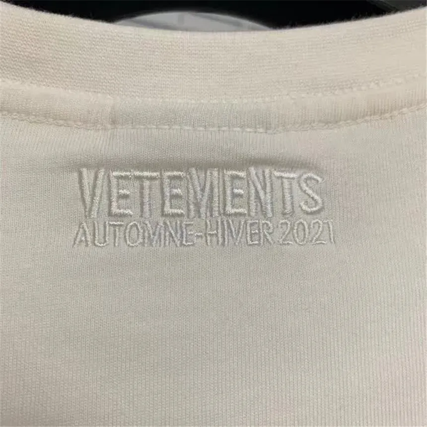 VETEMENTS ソーシャルメディア Tシャツ 2021 男性女性反社会的 VETEMENTS Tシャツ 1:1 タグ VTM トップス高品質コットン Tシャツ VTM X1214