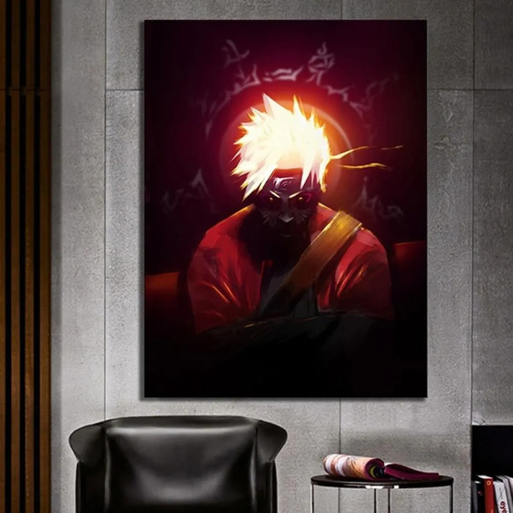 Affiche d'anime imprimé Uzumaki et Uchiha Sasuke Canvas Peinture pour la maison décor de chambre à coucher Image d'art mural non from