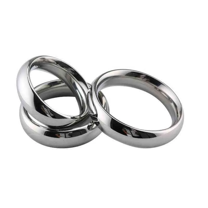 Nxy cockrings metal grande tamanho dia 57mm resistente bola masculina esfera escroto escroto pênis bloqueio bondage galo anel atraso ejaculação bdsm sex toy homens 0215