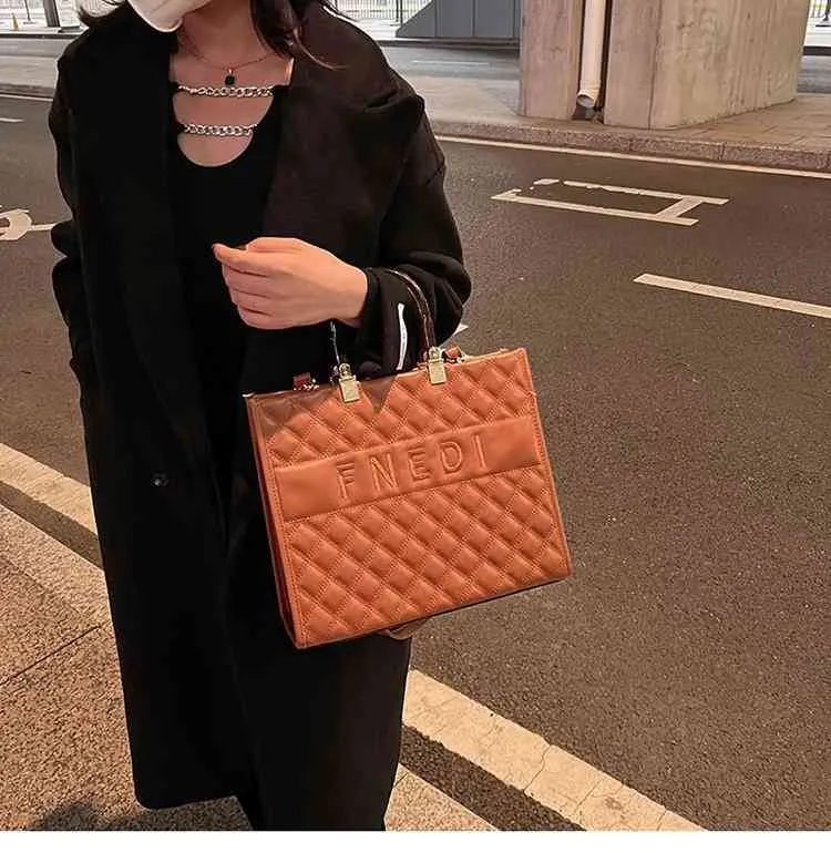 60% OFF quality Fenjia high texture Lingge portable tote women's bag winter fashion trend versatile Messenger Shoulder Bag