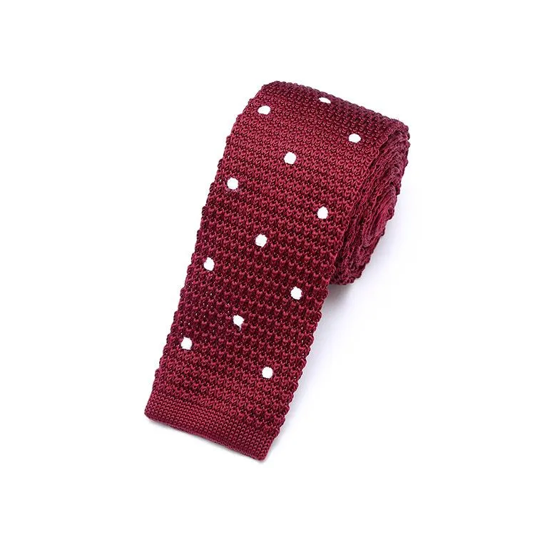 Neckband sitonjwly 5 5 cm mens kostymer stickad slips slips för bröllopsfest tuxedo casual polka prickar mager gravatas cravats cus189z