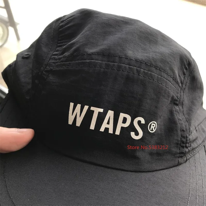 WTAPS летняя 5-панельная кепка для лагеря с регулируемым шнурком для бейсбола в стиле хип-хоп Trucker s для мужчин и женщин, встроенная шляпа для папы 2203123444683
