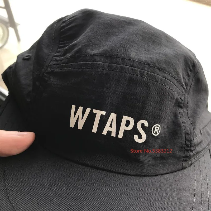 WTAPS Summer 5 Panel Camp Cap DrawString Justerbar baseball Hip Hop Trucker S för män Kvinnor Monterade pappa hatt 2203123624278