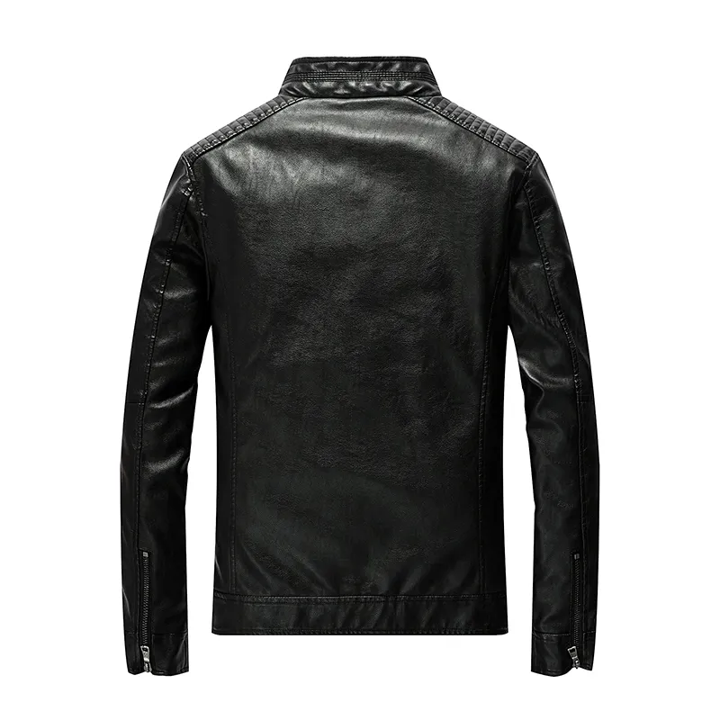Bolubao Mode Herren PU Jackets Schichten Motorrad Lederjacken Herren Herumn Leder Kleidung Männliche Freizeitmarke 201128