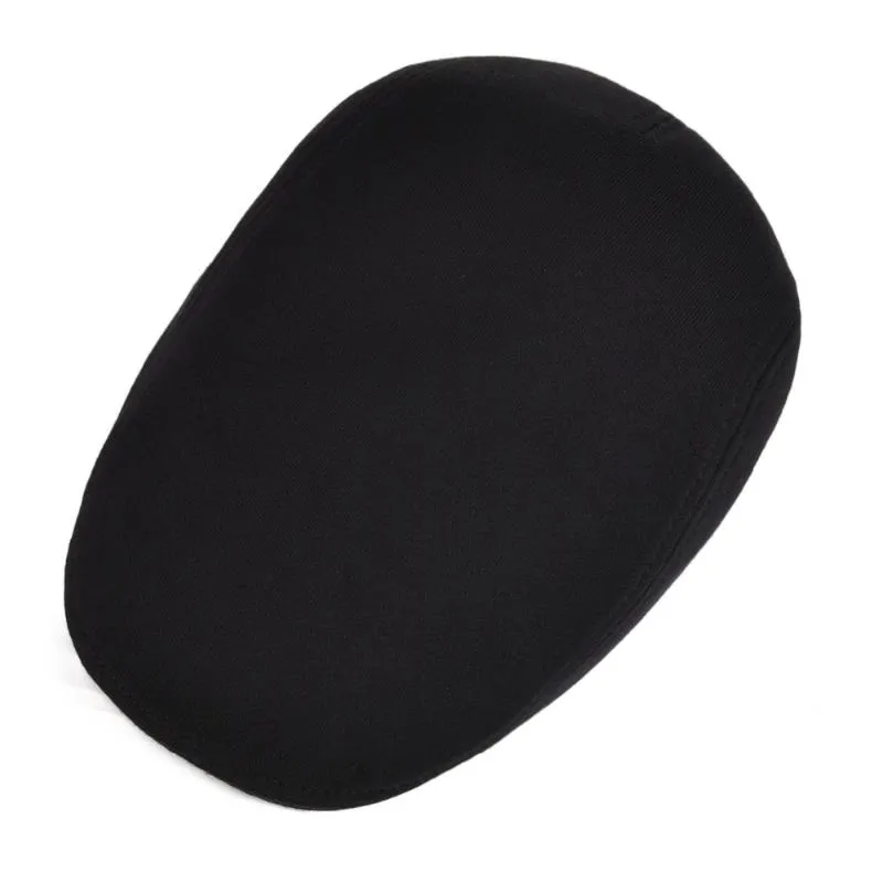 SBOY HATS VOBOOM COTTON MĘŻCZYZNA KOBIETA BLACK Flat Cap Kierowca Retro Vintage Soft Boina Casual Baker Caps Cabbie Hat 3121229N