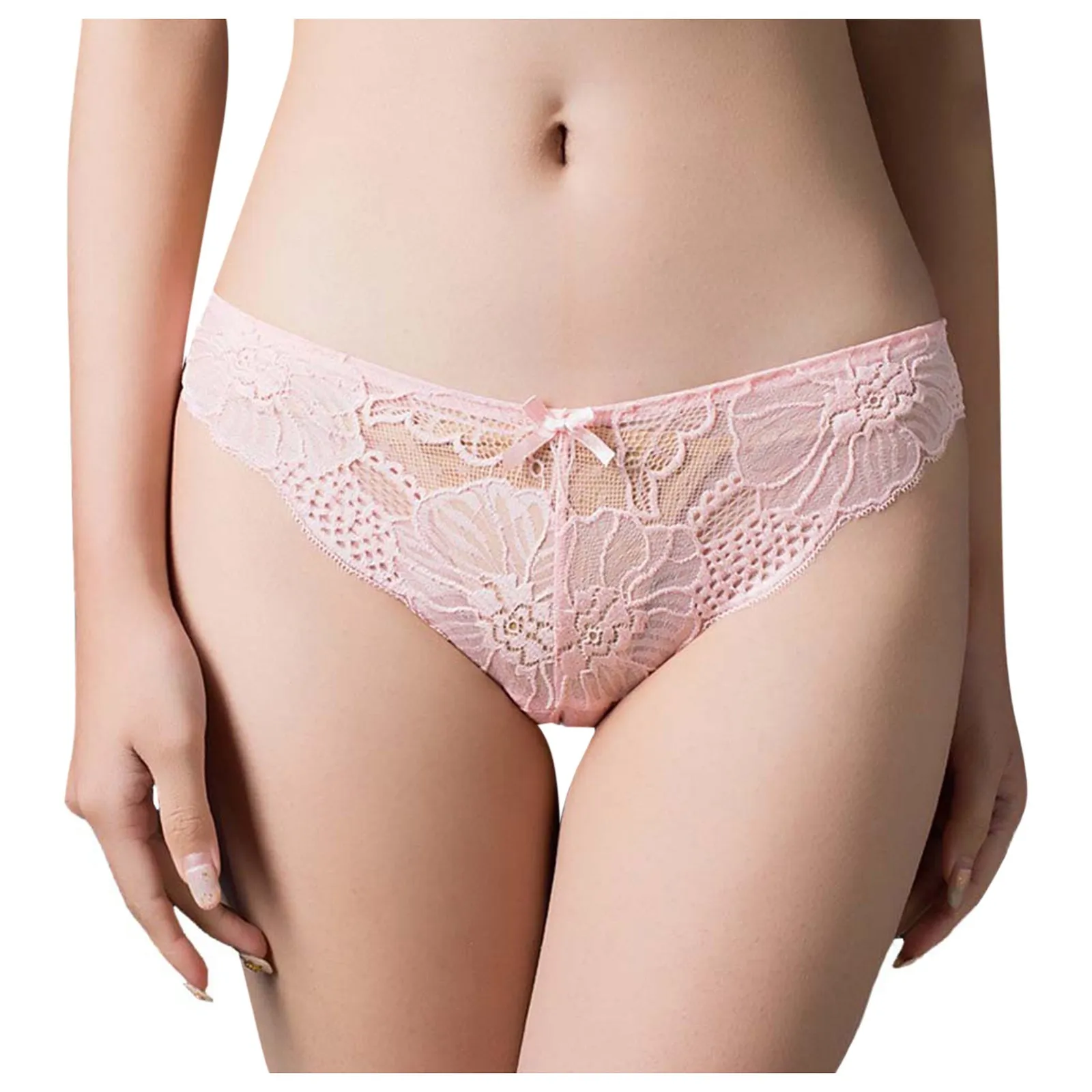 Women Sexy Lace Lingerie Temptation Low-waist Panties Embroidery Thong Transparent Briefs Hollow out Underwear Female G String