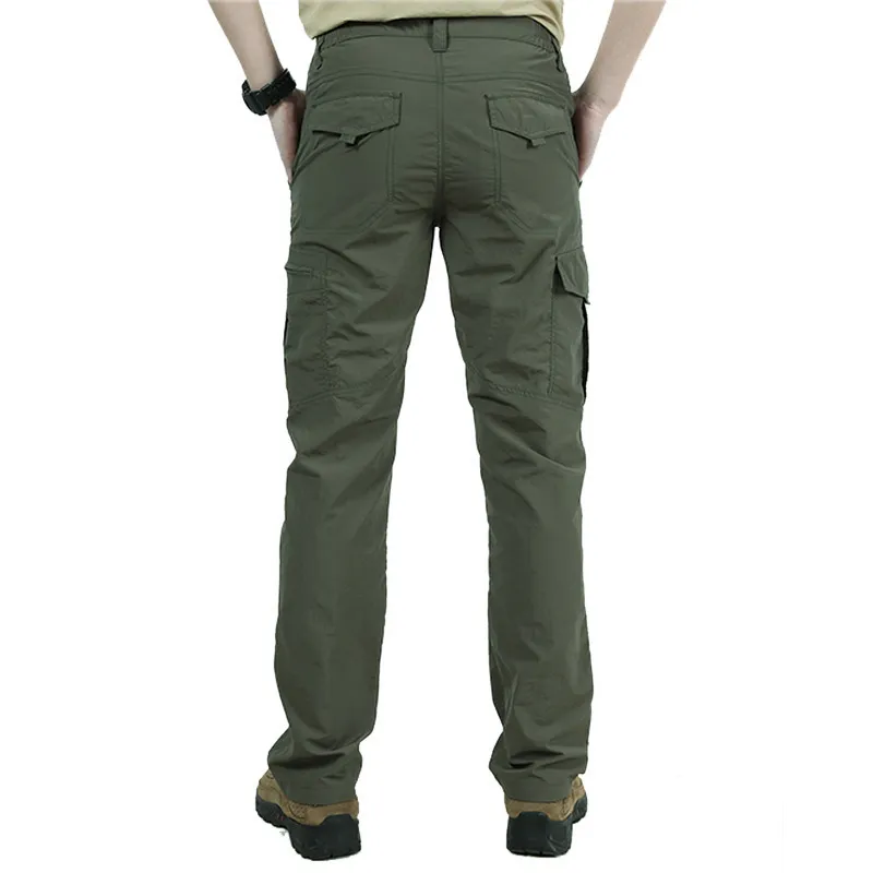 Quick Dry Summer Casual Pantalons Hommes Armée Pantalons Militaires Pantalon Cargo Tactique Homme Léger Stretch Pantalon Flexible LJ201104