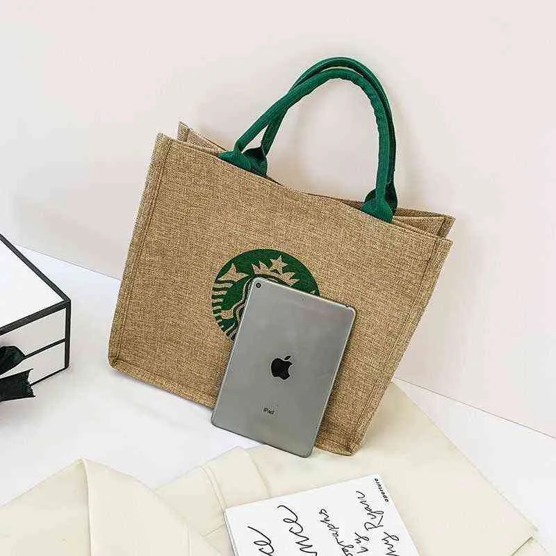 Style Canvas Women's Bags Japanese Color Contrast Portable Multifunctional Top Handtag Bag Female Work Lunch Hand Bag 220108