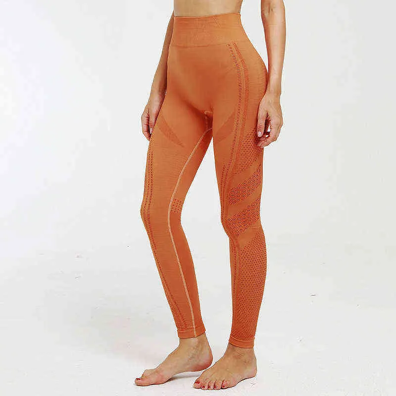 Kvinnor yoga sömlösa byxor sport som kör sportkläder stretchy fitness leggings gym sömlös mage kontroll kompression tights byxa h1221