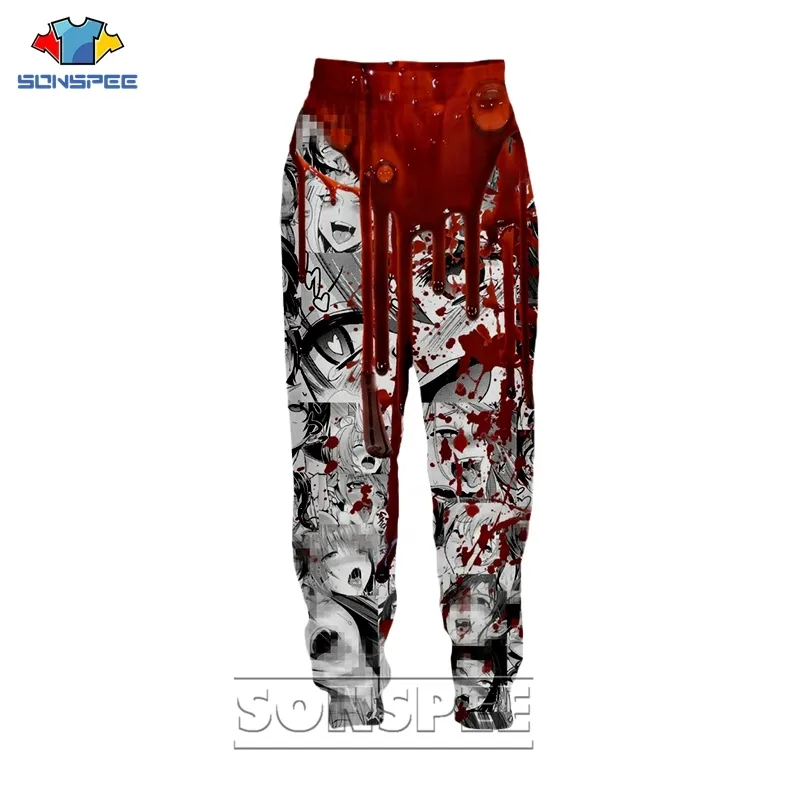 Ahegao Sexy Open Mouth Girl 3D Print graphique pantalon Men Femmes Femmes Populse Papte de survêtement Anime Pantalon Casual Pant Casual Pant 1118623527