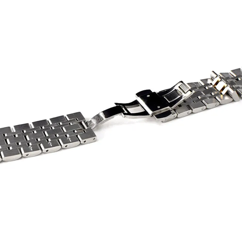 Generation-Kettenarmband aus massivem Edelstahl, geeignet für Apple Watch 7, 6, 5, 4, 3, 2, 1 SE, Metallarmband mit sieben Perlen