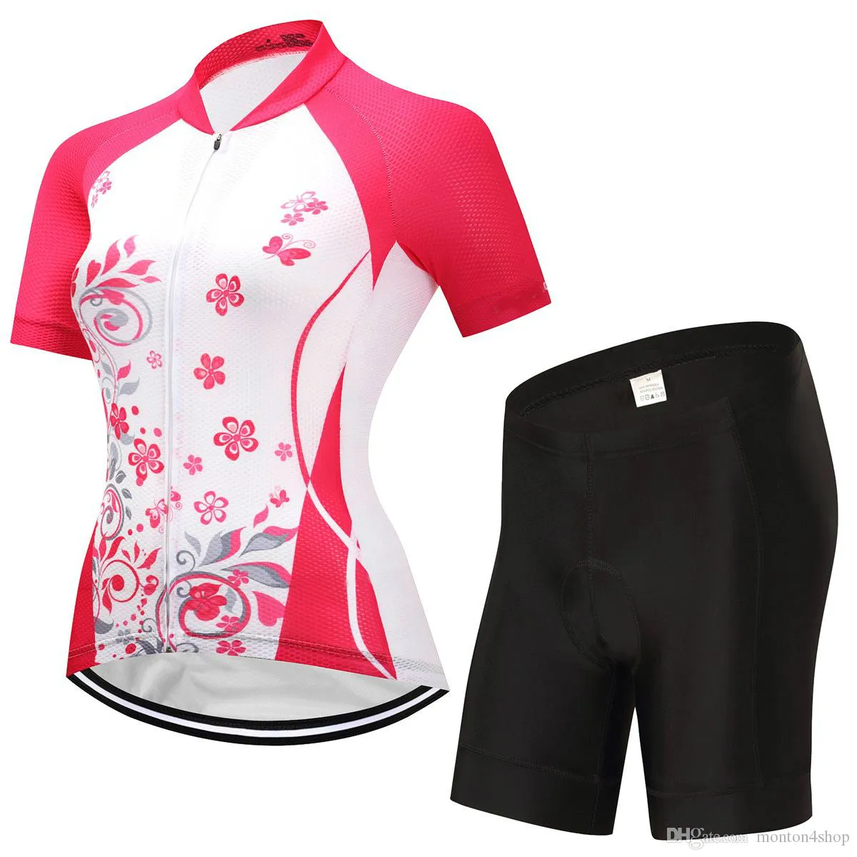 Été Fleur Femmes VTT Vélo Vêtements De Cyclisme Respirant Mountian Vêtements De Vélo Ropa Ciclismo À Séchage Rapide Maillot De Cyclisme Sets259s