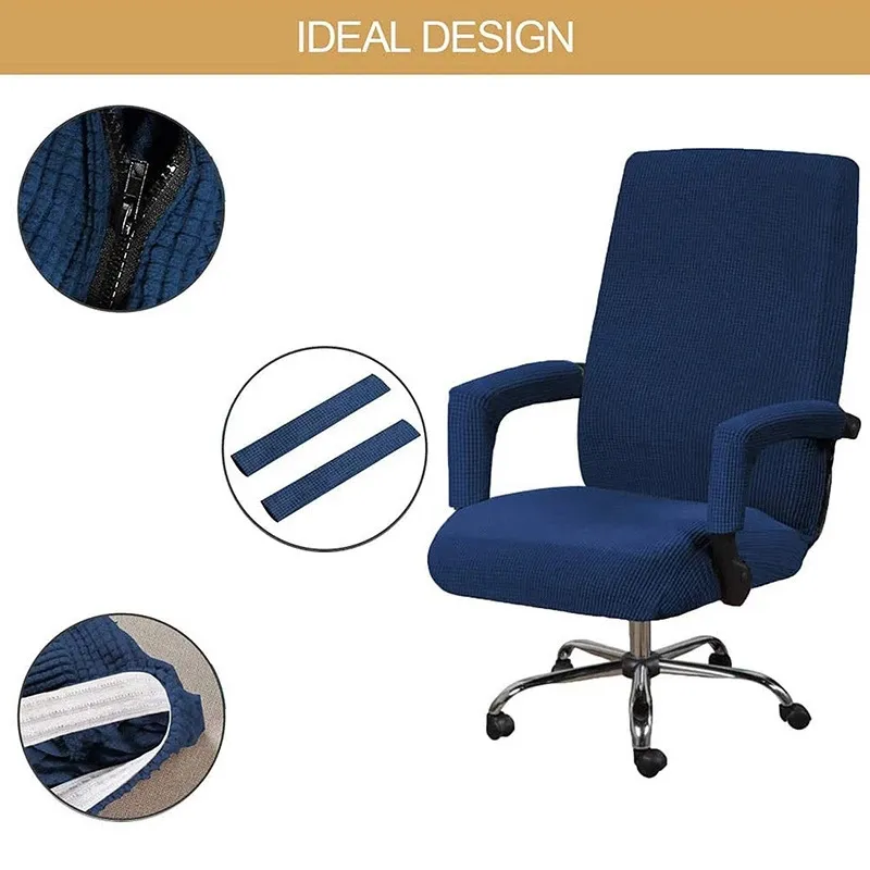 Couverture de chaise de bureau élastique Boss Lift Computer Countes de bureau épaissies avec l'accoudoir amovible Funda Silla Escritorio 220222260M