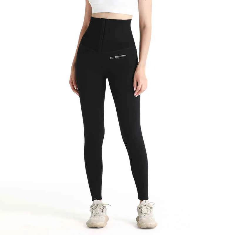 F.Dyraa Yoga byxor Hög midja Trainer Kvinnor Sport Leggings Gym Tights Running Trouser Fitness Workout Tummy Control S-XXL H1221