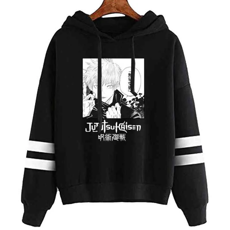 Hot Jujutsu Kaisen Hoodies Homens Engraçado Japonês Anime Streetwear Harajuku Yuji Itadori Supershirts Unisex Tops Masculino H1227