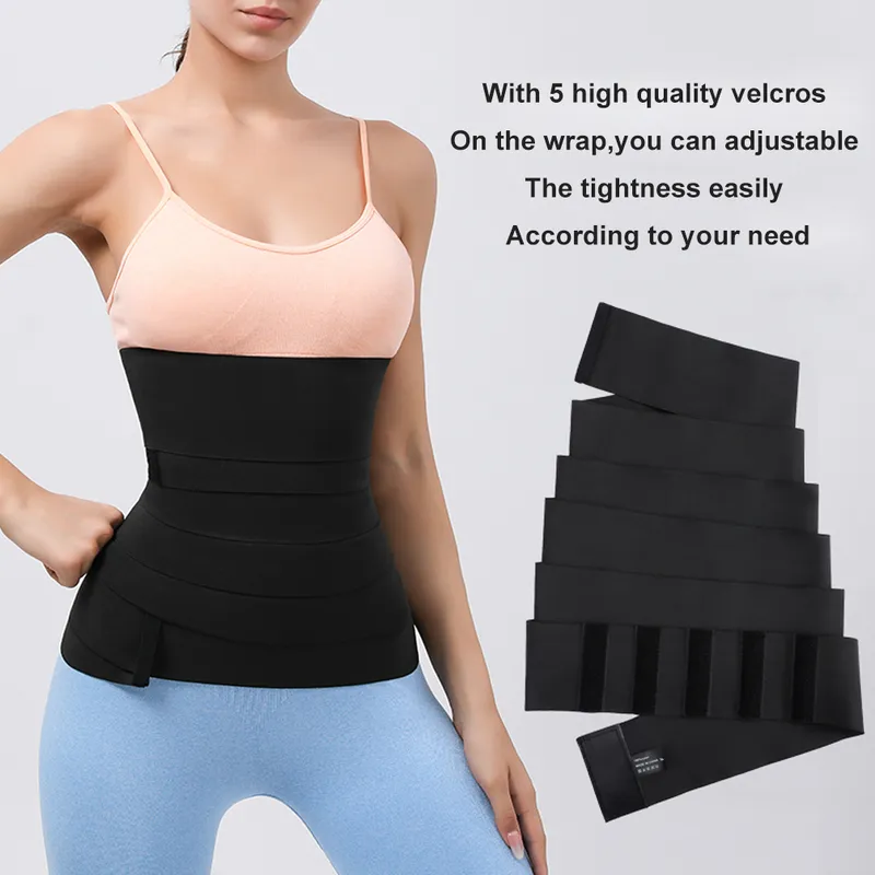 Kobiety Waist Trener SHASEWEAR Belt Brzuch Tummy Wrap Talia Shaper Fajas Slim Modeling Pas Bandaż Bandaż Wrap Gorset Waist 220301