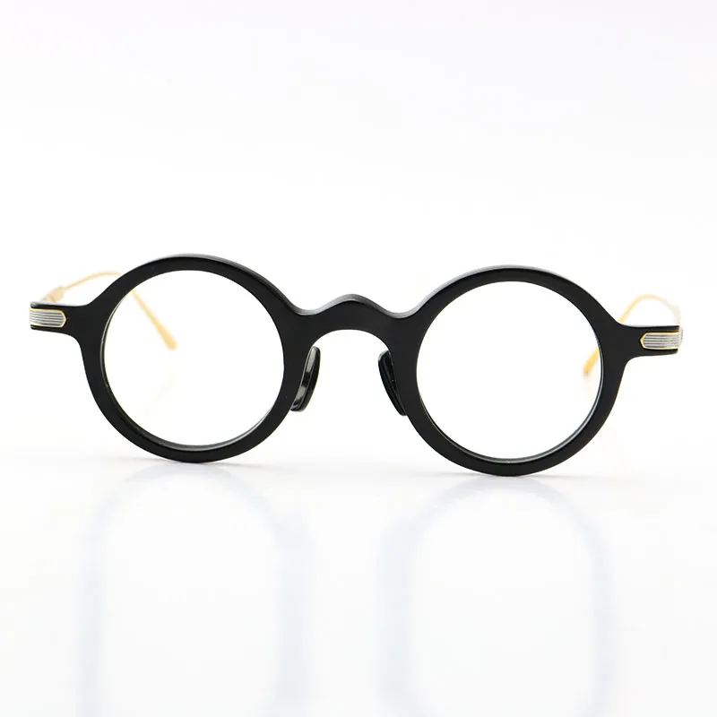 Yeni Orijinal Çiçek Buffalo Boynuz Çerçeveleri Tasarımcısı Presbyopic Eyewear Dairesel Gözlükler Titanyum Miyop Gözlük Tur Vintage231s